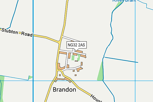 NG32 2AS map - OS VectorMap District (Ordnance Survey)