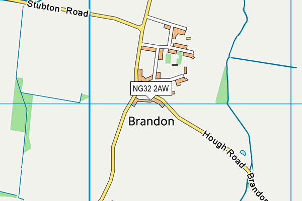 NG32 2AW map - OS VectorMap District (Ordnance Survey)