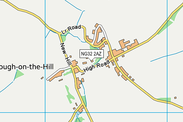 NG32 2AZ map - OS VectorMap District (Ordnance Survey)