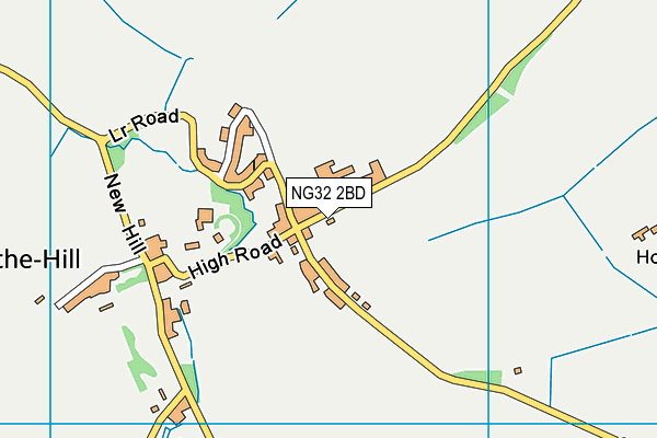 NG32 2BD map - OS VectorMap District (Ordnance Survey)