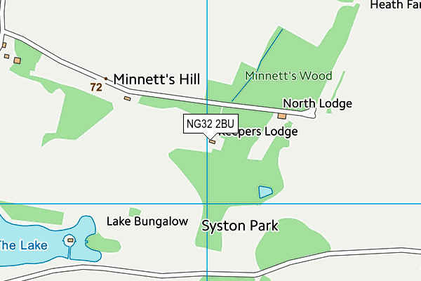 NG32 2BU map - OS VectorMap District (Ordnance Survey)