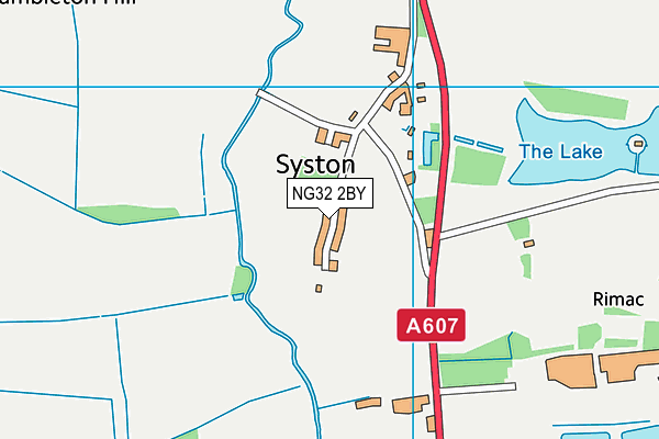 NG32 2BY map - OS VectorMap District (Ordnance Survey)