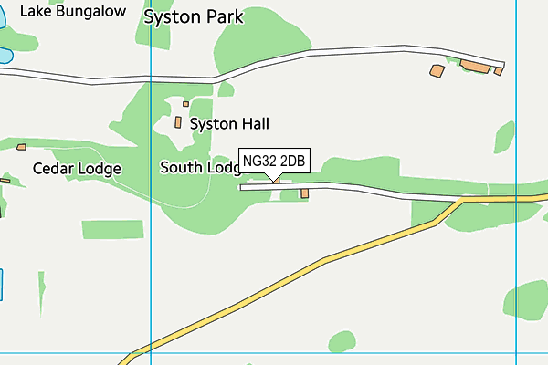 NG32 2DB map - OS VectorMap District (Ordnance Survey)