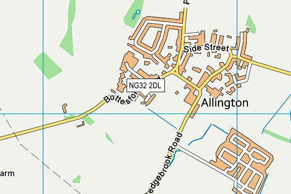 NG32 2DL map - OS VectorMap District (Ordnance Survey)
