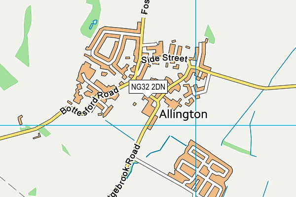 NG32 2DN map - OS VectorMap District (Ordnance Survey)