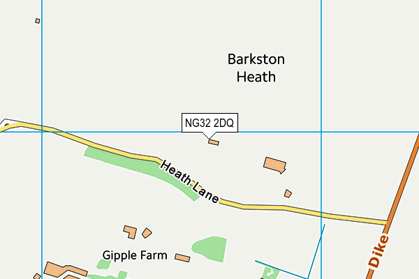 NG32 2DQ map - OS VectorMap District (Ordnance Survey)