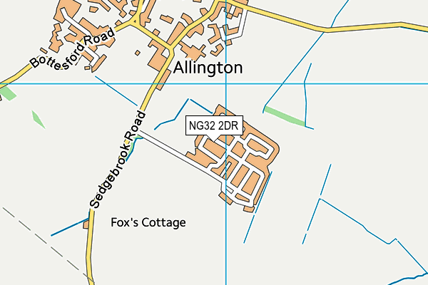 NG32 2DR map - OS VectorMap District (Ordnance Survey)