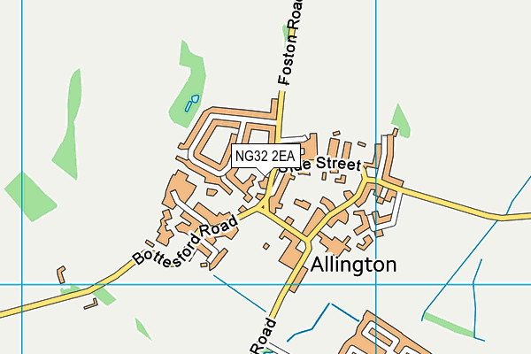 NG32 2EA map - OS VectorMap District (Ordnance Survey)