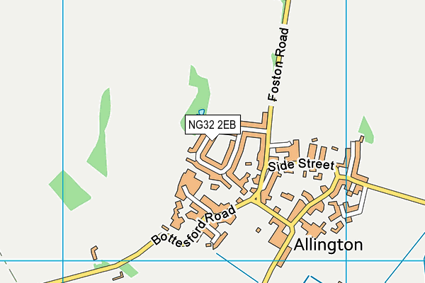 NG32 2EB map - OS VectorMap District (Ordnance Survey)