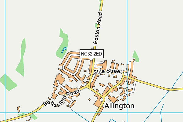 NG32 2ED map - OS VectorMap District (Ordnance Survey)