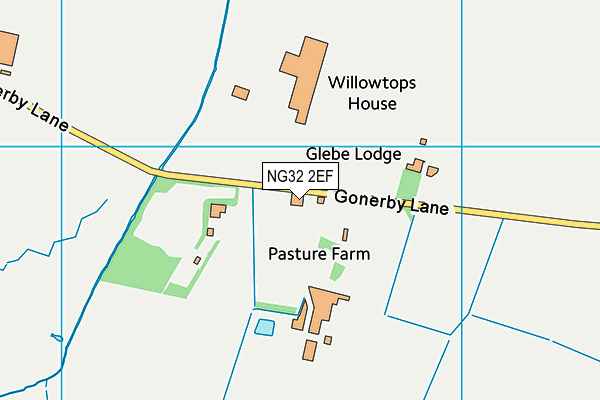 NG32 2EF map - OS VectorMap District (Ordnance Survey)