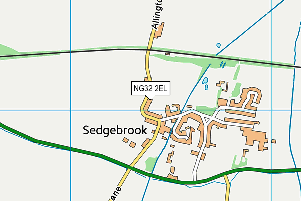 NG32 2EL map - OS VectorMap District (Ordnance Survey)