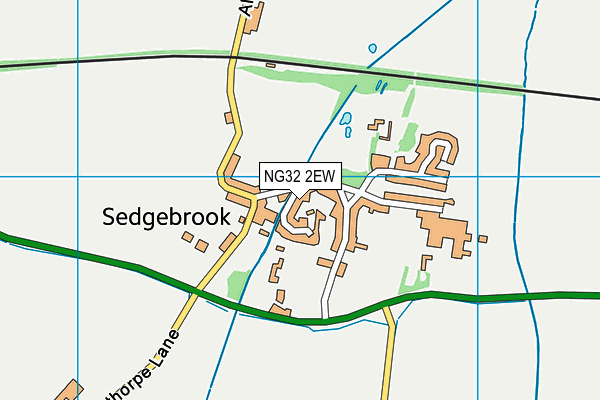 NG32 2EW map - OS VectorMap District (Ordnance Survey)