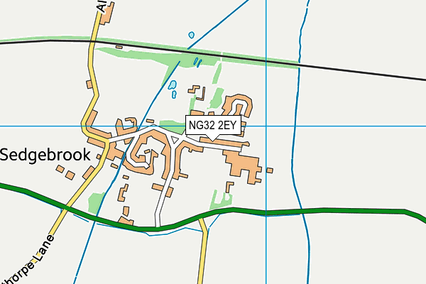 NG32 2EY map - OS VectorMap District (Ordnance Survey)
