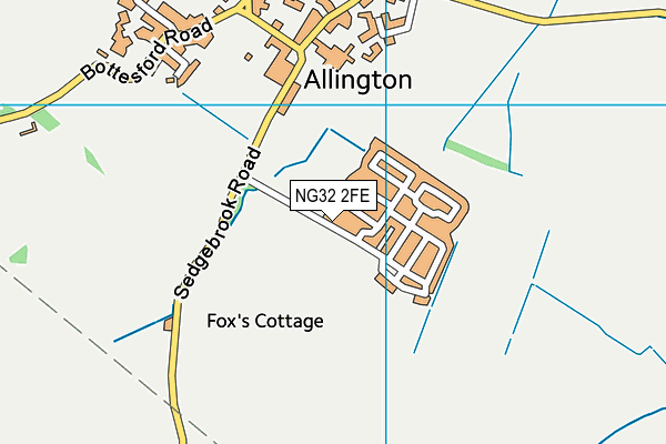 NG32 2FE map - OS VectorMap District (Ordnance Survey)