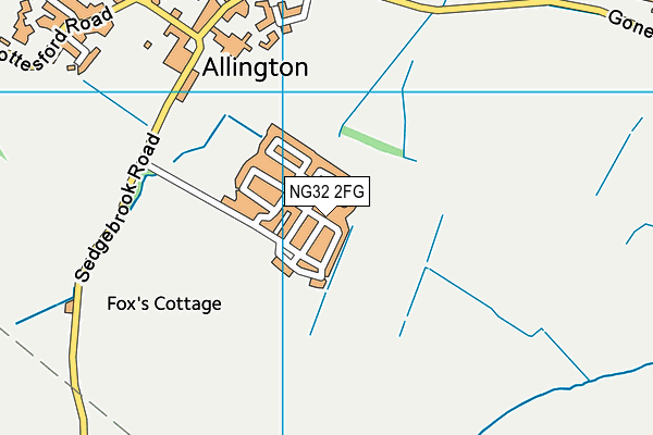 NG32 2FG map - OS VectorMap District (Ordnance Survey)