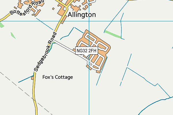 NG32 2FH map - OS VectorMap District (Ordnance Survey)