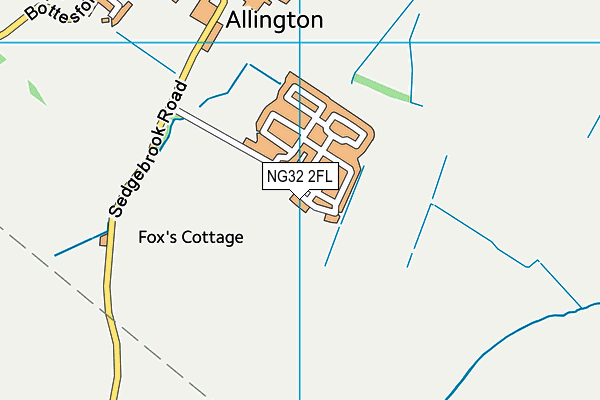 NG32 2FL map - OS VectorMap District (Ordnance Survey)