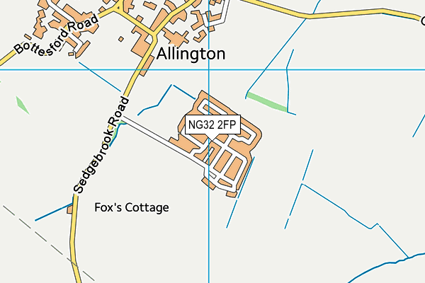 NG32 2FP map - OS VectorMap District (Ordnance Survey)