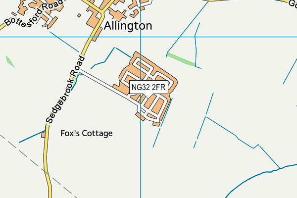 NG32 2FR map - OS VectorMap District (Ordnance Survey)