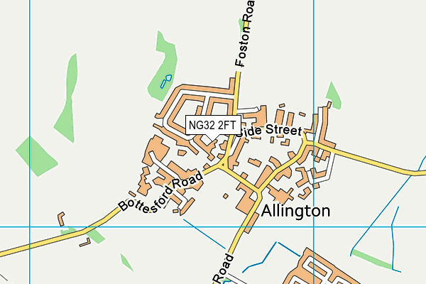 NG32 2FT map - OS VectorMap District (Ordnance Survey)