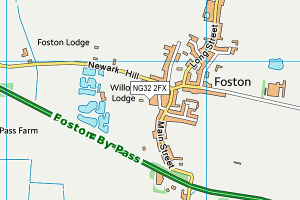 NG32 2FX map - OS VectorMap District (Ordnance Survey)