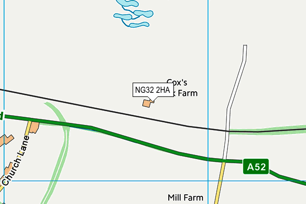 NG32 2HA map - OS VectorMap District (Ordnance Survey)