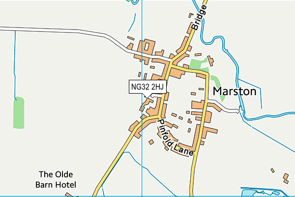 NG32 2HJ map - OS VectorMap District (Ordnance Survey)