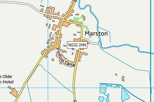 NG32 2HN map - OS VectorMap District (Ordnance Survey)