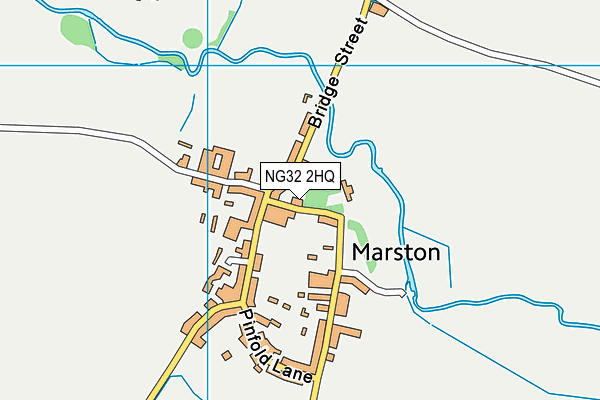 The Marston Thorold's Charity Church of England School map (NG32 2HQ) - OS VectorMap District (Ordnance Survey)