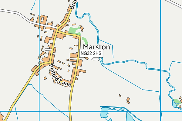 NG32 2HS map - OS VectorMap District (Ordnance Survey)