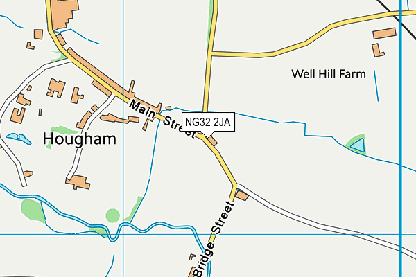 NG32 2JA map - OS VectorMap District (Ordnance Survey)