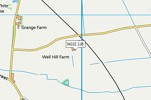 NG32 2JB map - OS VectorMap District (Ordnance Survey)