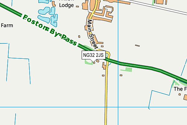 NG32 2JS map - OS VectorMap District (Ordnance Survey)