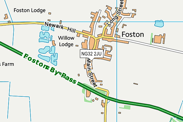 NG32 2JU map - OS VectorMap District (Ordnance Survey)