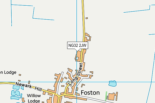 NG32 2JW map - OS VectorMap District (Ordnance Survey)