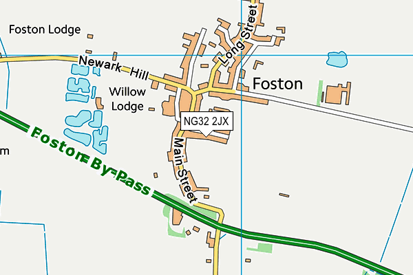 NG32 2JX map - OS VectorMap District (Ordnance Survey)