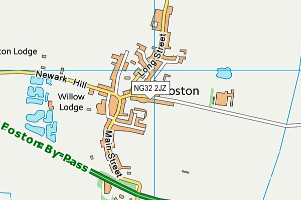 NG32 2JZ map - OS VectorMap District (Ordnance Survey)