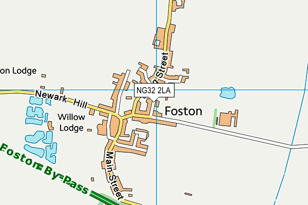 NG32 2LA map - OS VectorMap District (Ordnance Survey)