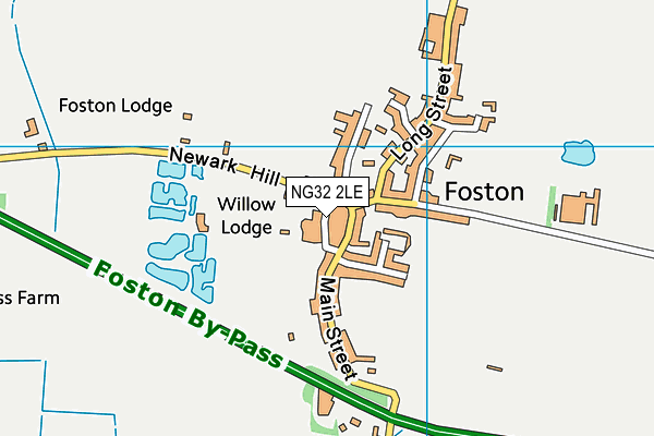 NG32 2LE map - OS VectorMap District (Ordnance Survey)