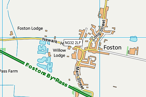 NG32 2LF map - OS VectorMap District (Ordnance Survey)