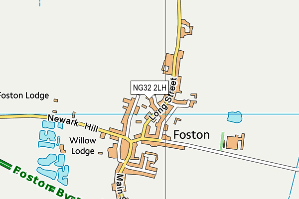 NG32 2LH map - OS VectorMap District (Ordnance Survey)