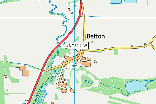 NG32 2LW map - OS VectorMap District (Ordnance Survey)