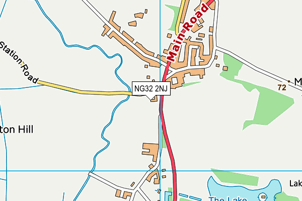 NG32 2NJ map - OS VectorMap District (Ordnance Survey)