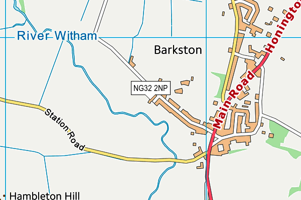 NG32 2NP map - OS VectorMap District (Ordnance Survey)