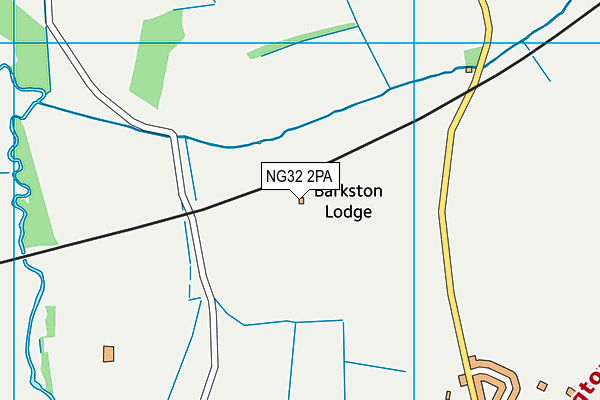 NG32 2PA map - OS VectorMap District (Ordnance Survey)