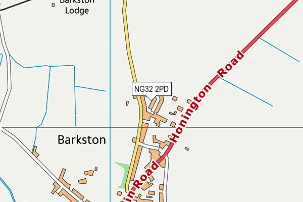 NG32 2PD map - OS VectorMap District (Ordnance Survey)