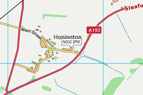 NG32 2PW map - OS VectorMap District (Ordnance Survey)