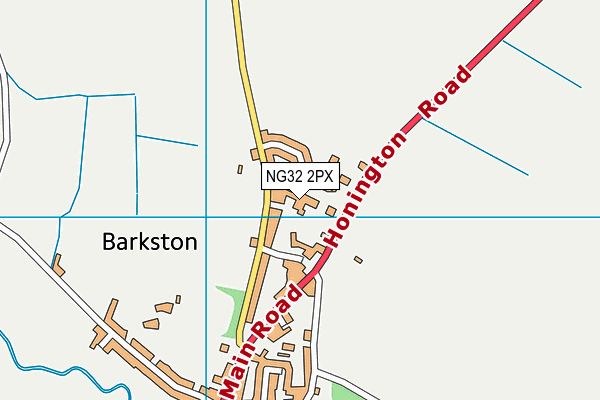 NG32 2PX map - OS VectorMap District (Ordnance Survey)