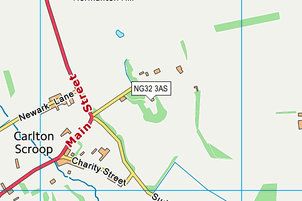 NG32 3AS map - OS VectorMap District (Ordnance Survey)